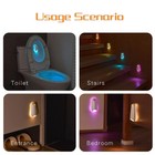 1 Pcs 7 Color Led Toilet Night Light Motion Activated Sensor Bathroom Bowl Usa
