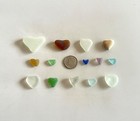 Genuine Beach Sea Glass Perfectly Heart-shaped Beautiful Colors Surf-tumbled