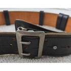 Vintage Don Hume B101 Police Duty Belt Size 32 Black Leather 5 Keepers 1970s