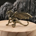 Brass Dragon Miniature Figurine Chinese Statue Mythical Sculpture Feng Shui Deco