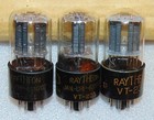 Nos Trio 3 Tubes High Grade Vt-231 6sn7gt Raytheon Jan Crp Vintage Square Getter