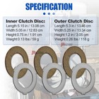 3pcs Inner And 3pcs Outer Clutch Disc 873117 064432 For Hobart Mixer M802 V1401