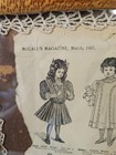 Antique 1907 Mccall Framed  Doll Sewing Pattern  11x13