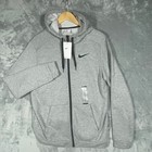 Nike Mens Dri-fit Full Zip Training Hoodie Grey Heather Db4206-063 Size M New