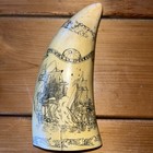 Faux Sperm Whale Tooth  liberty  Scrimshaw Resin  Artek  Great Condition