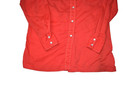 Vintage Western Shirt Womens Medium Red Pearl Snap Jane Hunter Bindle Hobo 70s