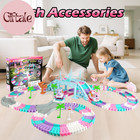 268 Pcs Unicorn Race Tracks For Kids Toys  Glow In The Dark Magic Toy Set  2 Uni