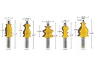 10 Bit Architectural Molding Router Bit Set - 1 2  Shank - Yonico 16101