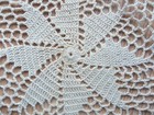 Vintage Large Crocheted Doily Pinwheel Center