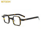 Hand Made Vintage Small Square Acetate Eyeglass Frames Full Rim Unisex Glasses