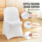 Uimoso 12-150pcs Stretch Spandex Chair Covers For Weddings Parties And Dining