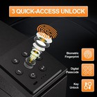 Biometric Slider Figerprint 10 12  D X 3 53  W X 11 81  H  Metal Black