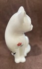 Pre Owned Vtg Gorgeous Ceramic White Sitting Cat W  Mesmerizing Blue Eyes Decor