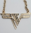 Van Halen Necklace 20in Gold Tone Band Logo 1980 Concert Tour Rock Music Vtg
