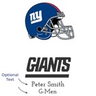 New York Giants - Engraved Football Whiskey Decanter And 4 Glasses In Woodbox