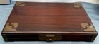 Antique 19thc Chinese Hardwood Scholar Document Box Brass Ruyi Jewelry Case