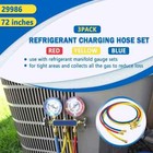 Yellow Jacket 29986 Plus Ii 1 4  Charging Hose Set 72  With Compact Ball Valve  