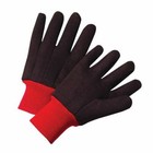 12 Pr Brown Cotton Fleece Lined Jersey Warm Winter Work Gloves Knitwrist  Xlarge