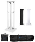  2  Rockville Rtp32w Black Or White Totem Moving Head Light Stands scrims bag