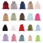 50pcs Burlap Favor Bag Hessian Drawstring Jute Sack Wedding Party Gift Pouch