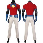 Peacemaker Christopher Smith Cosplay Costume Superhero Battle Suit With Holster