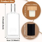 6pack 250ml 8oz Square Wine Bottles Glass Bottles With Lid 6