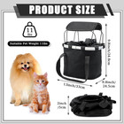 11lbs Dog Bike Basket With Sun Shade Removable Small Pet Cat Dog Carrier Quick R