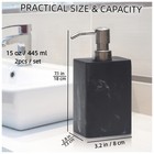 Suanti 15oz Marble Style Resin Soap Dispenser Set2pcs Hand And Dish Soap
