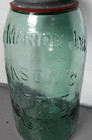 The Marion Jar 1 2 Gallon 1858 Mason s Patent Jar Scarce Olive Green