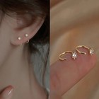 Surgical Steel Cz Small Huggie Hoop Earrings Women Minimalist Stud Earrings Gift