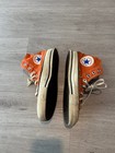 Vintage Converse All Star Chuck Taylor Shoes Orange Hi Tops Size 6 Made In Usa 