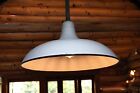 1920s Benjamin 16  Porcelain Industrial White Barn Light Vintage Gas Station