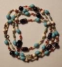Vintage Antique Old Czech Italian Murano Art Glass Seed Beaded Mixture Necklace