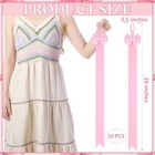 10 Pcs Long Hair Bow Holder Organizers For Girls Bows Hanger Hair Clips Pink