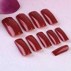 Enforten 500pcs Dark Red Abs Plastic French Full False Fake Nail Tips Art