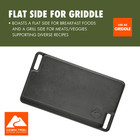 Ozark Trail Deluxe Cast Iron Reversible Grill Griddle Plate  Black  16 X 9 Inch
