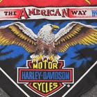 Vtg Harley Davidson Motorcycles The American Way Eagle Bandana Made In Usa Nos