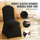 Uimoso 50pcs Black Stretch Spandex Chair Covers For Events And Dining