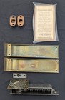 2 Avail Nos Antique Vintage Double Action Swinging Door  Spring Hinge Plate Set