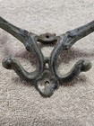 Antique Cast Iron Wall Double Hook Victorian Ornate Coat Hat Hanger Vintage