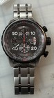Used Invicta Men 48mm Aviator Chronograph Gunmetal Dial Ss Quartz Bracelet Watch
