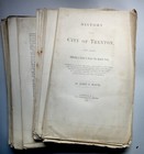 1871 Antique City Of Trenton History And Foldout Map Nj W Unbound Uncut Original