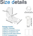 L Brackets Transparent 20pcs Clear Acrylic Corner Bracket 90 Degree Support Shel