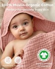 Hooded Baby Bath Towels 2 Pack 100  Muslin Organic Cotton With Hood