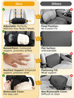 Adjustable Car Seat Lumbar Support Pillow Dual Straps Memory Foam Lower Back Wai