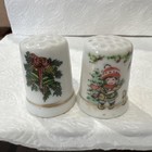 Vintage Porcelain Christmas Holiday Collector Thimbles  Jasco Taiwan