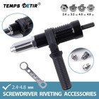 2 4-4 8 Mm Effort-less Electric Rivet Gun Adapter Kit High Efficiency Cordless H