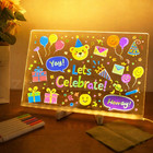 Led Acrylic Drawing Board Led Light Up Writing Board     Usb Erasable Message Sign