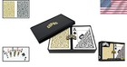 Jumbo Index 100  Plastic Playing Cards - Poker Size Durable Set In Black gold