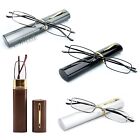 4 Pack Combo Slim Reading Glasses In Compact Aluminium Hard Case Various Combos 